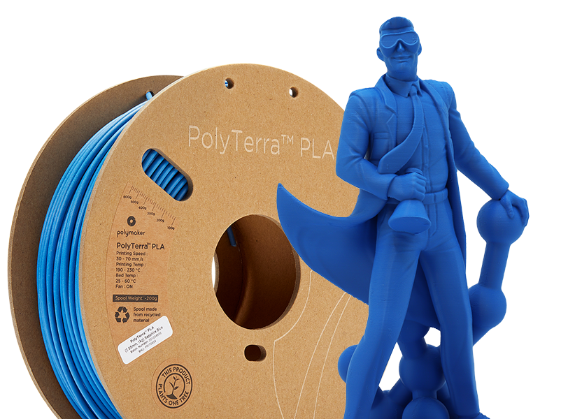 Pieza impresa en 3D con el filamento PLA de Polyterra.